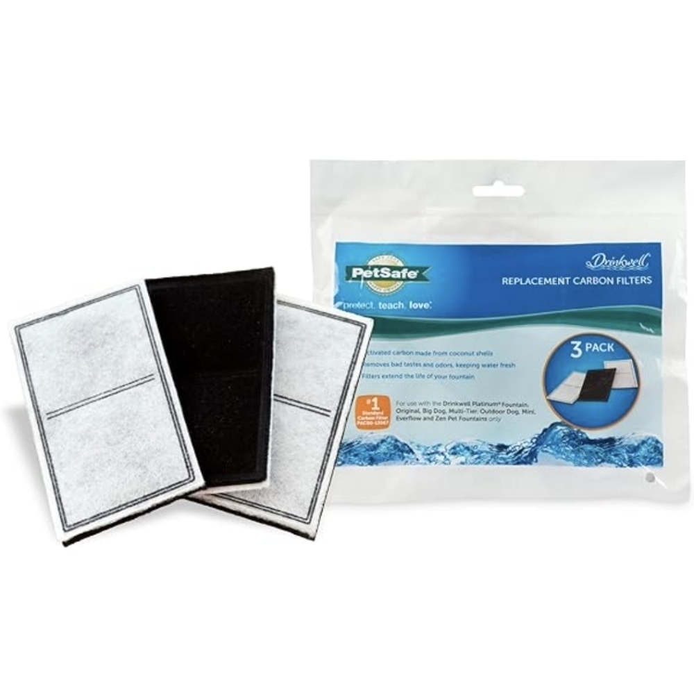 PetSafe Replacement Filter for the Drink well Dog & Cat Water Fountain, 3 Pack